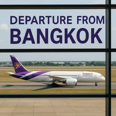Departure from Bangkok